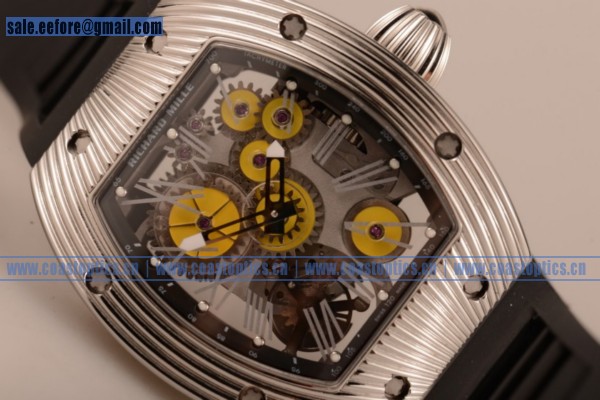 Perfect Replica Richard Mille RM 018 Tourbillon Hommage a Boucheron Watch Steel RM 018 Skeleton Dial
